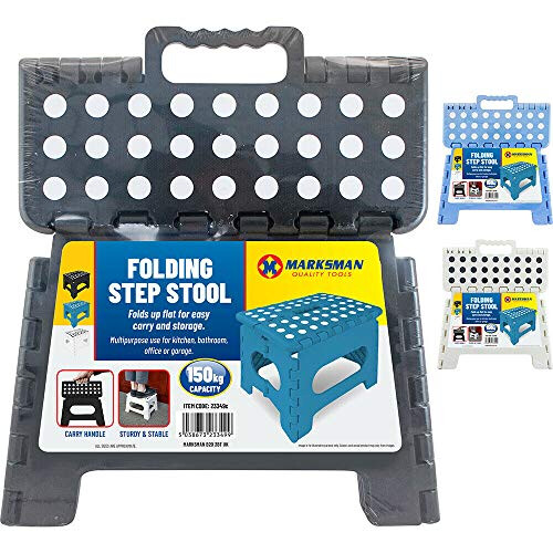 BARGAINSGALORE NEW FOLDING HANDY STEP STOOL BATHROOM 150KG HANDLE STORAGE COLLAPSIBLE MULTI USE