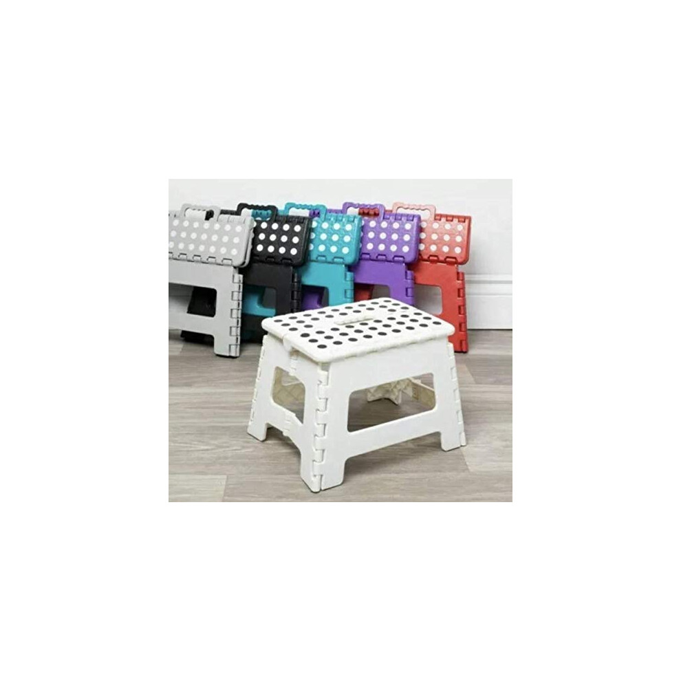 Marksman Folding Step Stool, White, 29 x 22 x 24 (W x H x D) cm