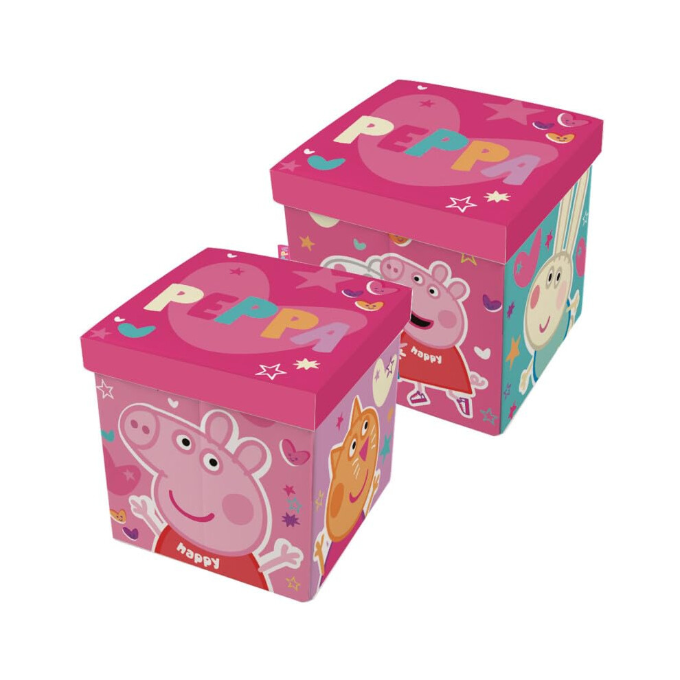 ARDITEX PP14451 EONE-Peppa Pig Textile Folding Seat 30 x 30 x 30 cm-image-OPC-PDTCNBQ-NEW
