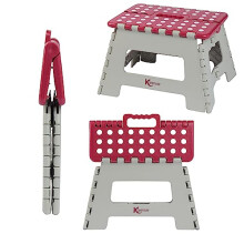 Kleeneze KL031879FEU6 Small Folding Step Stool - Ideal for Hard-to-Reach Places, Maximum Load 150 kg, Folds Away for Storage, Step Up, Space Saving
