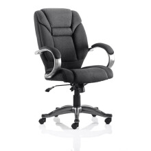 Dynamic EX000030 Fabric Galloway Executive Chair with Arms - Black
