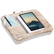 LapGear Heritage Lap Desk mit Geräteablage - Weiß gewaschen - Für Laptops bis 17,3 Zoll - Modell Nr. 45611