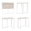 Dripex Dripex Compact Folding Desk No Assembly Required Computer Desk Folding Hobby Craft Table, Oak 5