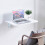 Urkitd Wall Mounted Folding Table, Drop Leaf Wall Shelf, Floating Foldable Table, Mounted Desk for Small Spaces, Wooden Space Saving Hanging Table for 1