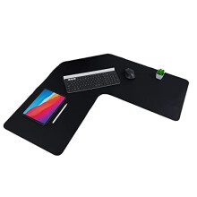 Con-Tact Brand XL Corner Desk Pad | Waterproof Anti-Slip PU Leather | Large Corner Computer Workstation Protection | Mouse Pad Gaming Pad | 36" X
