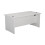 Office Hippo Heavy Duty Rectangular Office Desk with Panel Ends, Wood, White, 120 x 80 x 73 cm 4