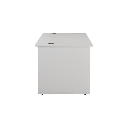 Office Hippo Heavy Duty Rectangular Office Desk with Panel Ends, Wood, White, 120 x 80 x 73 cm 2