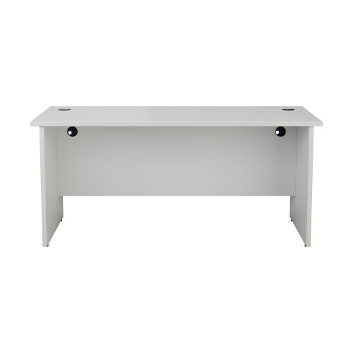 Office Hippo Heavy Duty Rectangular Office Desk with Panel Ends, Wood, White, 120 x 80 x 73 cm 1