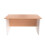 Office Hippo Heavy Duty Rectangular Office Desk with Panel Ends, 140 x 80 x 73 cm, White Legs, Beech Top 2