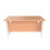 Office Hippo Heavy Duty Rectangular Office Desk with Panel Ends, 140 x 80 x 73 cm, White Legs, Beech Top 4
