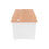 Office Hippo Heavy Duty Rectangular Office Desk with Panel Ends, 140 x 80 x 73 cm, White Legs, Beech Top 3