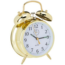 Acctim CK0030 Large-Bell Alarm Clock - Brass, 16.5 x 12 x 5.5 cm