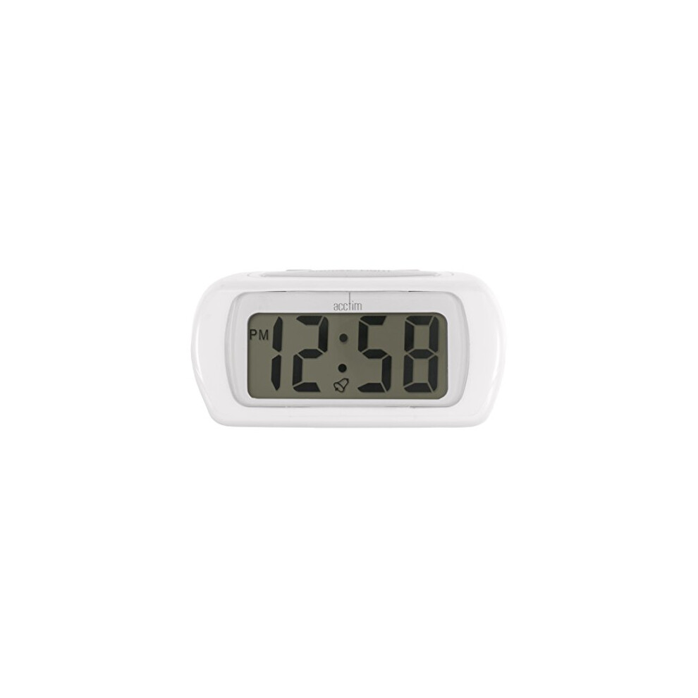 Acctim Auric Digital Alarm Clock Superbrite? Crescendo Alarm Large LCD Display White 12342