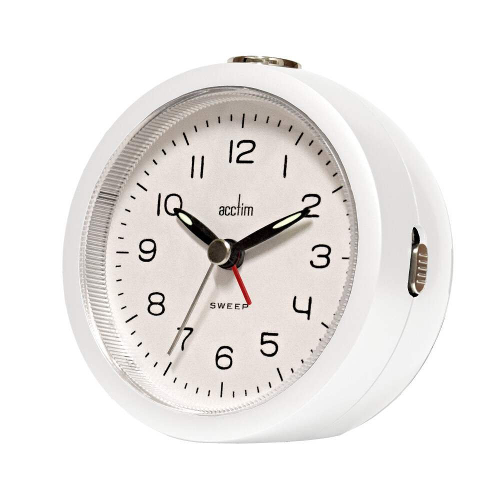 Acctim 15652 Orla Sweep Alarm Clock in White