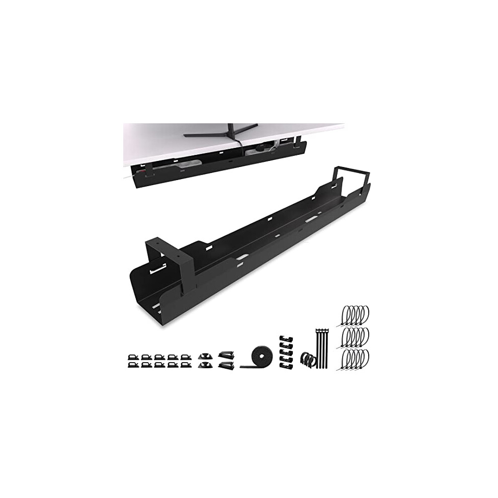 Under Desk Cable Tray - Cable Management Under Desk - Desk Cable Tidy - Under Desk Cable Management Tray For Mess-Free Spaces - Ultimate Setup 4270002226661