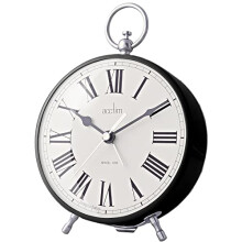 Acctim Harris Alarm Fob Style Clock in Black, 17.5cm high x 12.5cm wide