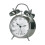 Premier Housewares Twin Bell Chrome Alarm Clock Face - Silver 1