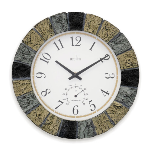 Acctim Acctim 22427 Bowfell Slate Effect Indoor/Outdoor Wall Clock
