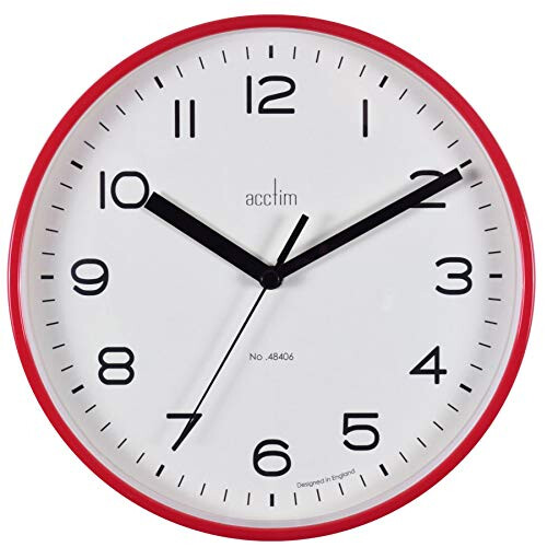 Acctim Acctim Runwell Small Wall Clock Quartz Slimline Case Shiraz 20cm