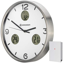 Bresser Wall Clock, White, 30 cm