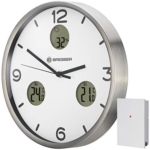Bresser Wall Clock, White, 30 cm