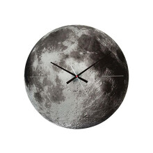 Karlsson Wall Clock Moon Glass Grey, Gray, 4 x 60 x 60 cm