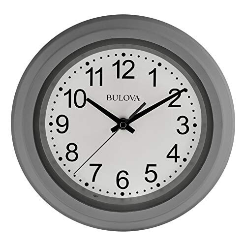Bulova Bulova C4865 Night Vision Lighted Dial Wall Clock, 10", White 1