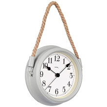 Technoline Lifestyle wall clock WT7130, tin clock, decorative wall clock, nostalgia, maritime, with cord, grey, 22 cm