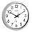 Sharp SHARP Atomic Analog Wall Clock - 12" Silver Brushed Finish Sets Automatically- Battery Operated Easy to Read Use: Simple, Style fits Any Decor 2
