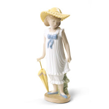 NAO April Showers (Special Edition). Porcelain Girl Figure.