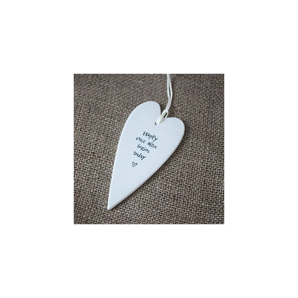 East Of India Happy Ever After Begins Today Ceramic Heart
