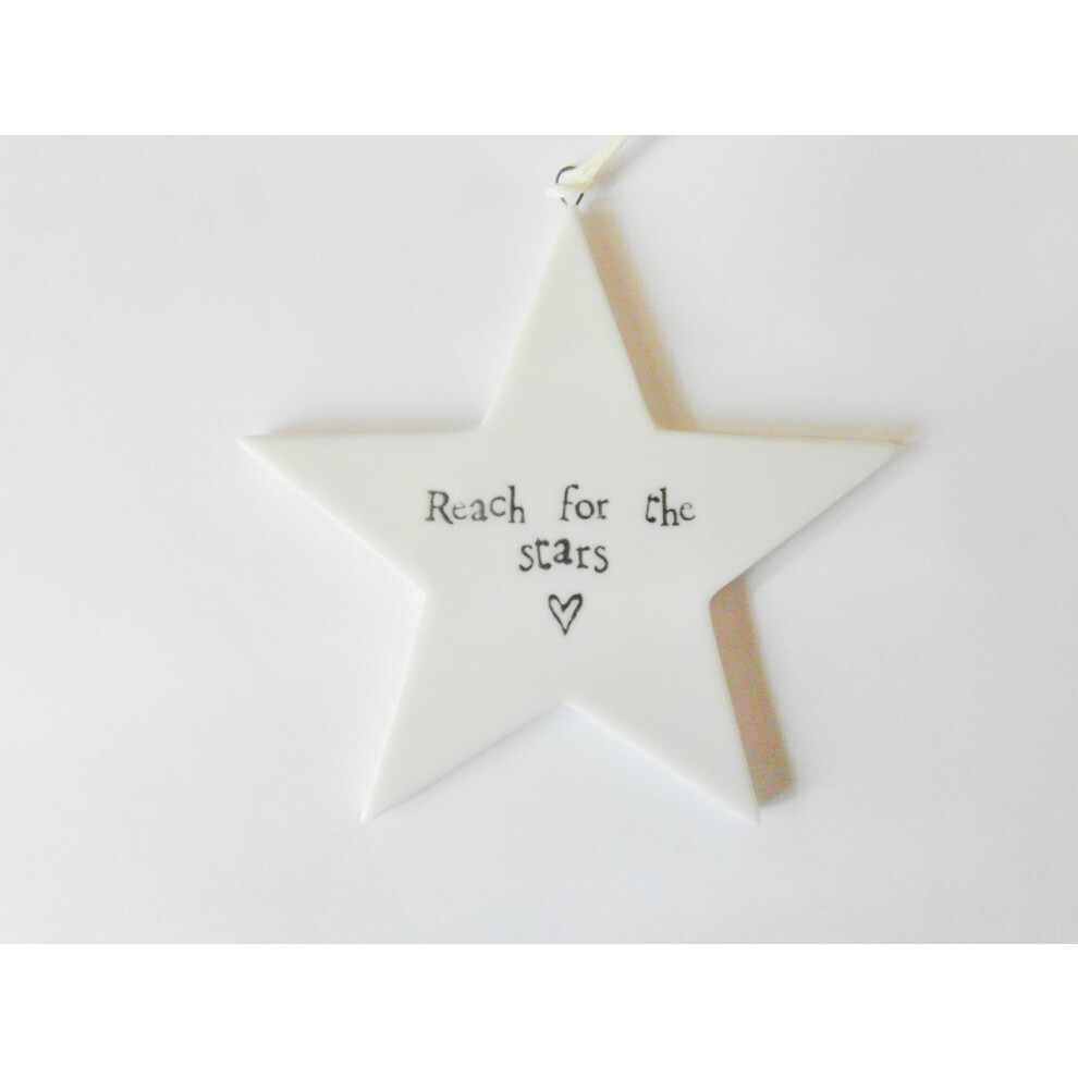 East Of India Porcelain Star - Reach For The Stars