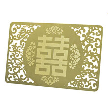 juanxian Feng Shui Love &Happiness Talisman Golden Card W4127