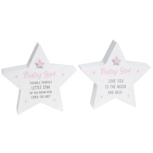 Home Inspirations Cool Pink Standing Star Baby Girl
