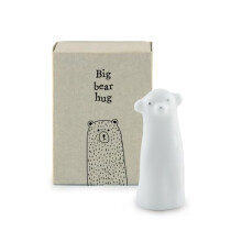 East of India Mini Porcelain Matchbox - Big Bear Hug: Adorable Keepsake Gift, Charming Porcelain Box with Heartwarming Message, Perfect for Expressing