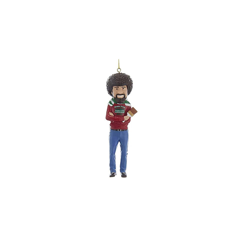 Kurt Adler Bob Ross "Happy Little Christmas" Figural Ornament