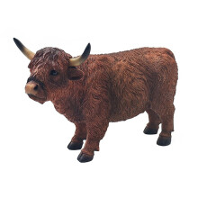 Lesser & Pavey Highland Cow Ornament – Lying or Standing Poses (Standing Large) – Brown