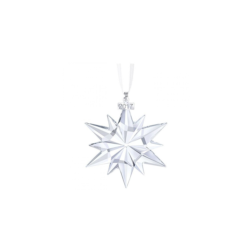 Swarovski Christmas ornament, annual edition 2017 figurine, crystal, transparent, 6.1 x 0.9 x 7.7 cm, 1 Unit