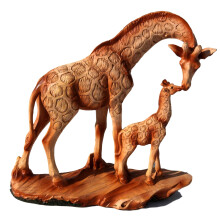 Eye catching Free Standing Graceful Giraffe and Calf Decorative Ornament | Giraffe Gifts for Women Men Girls Boys Giraffes Lover Gift Birthday