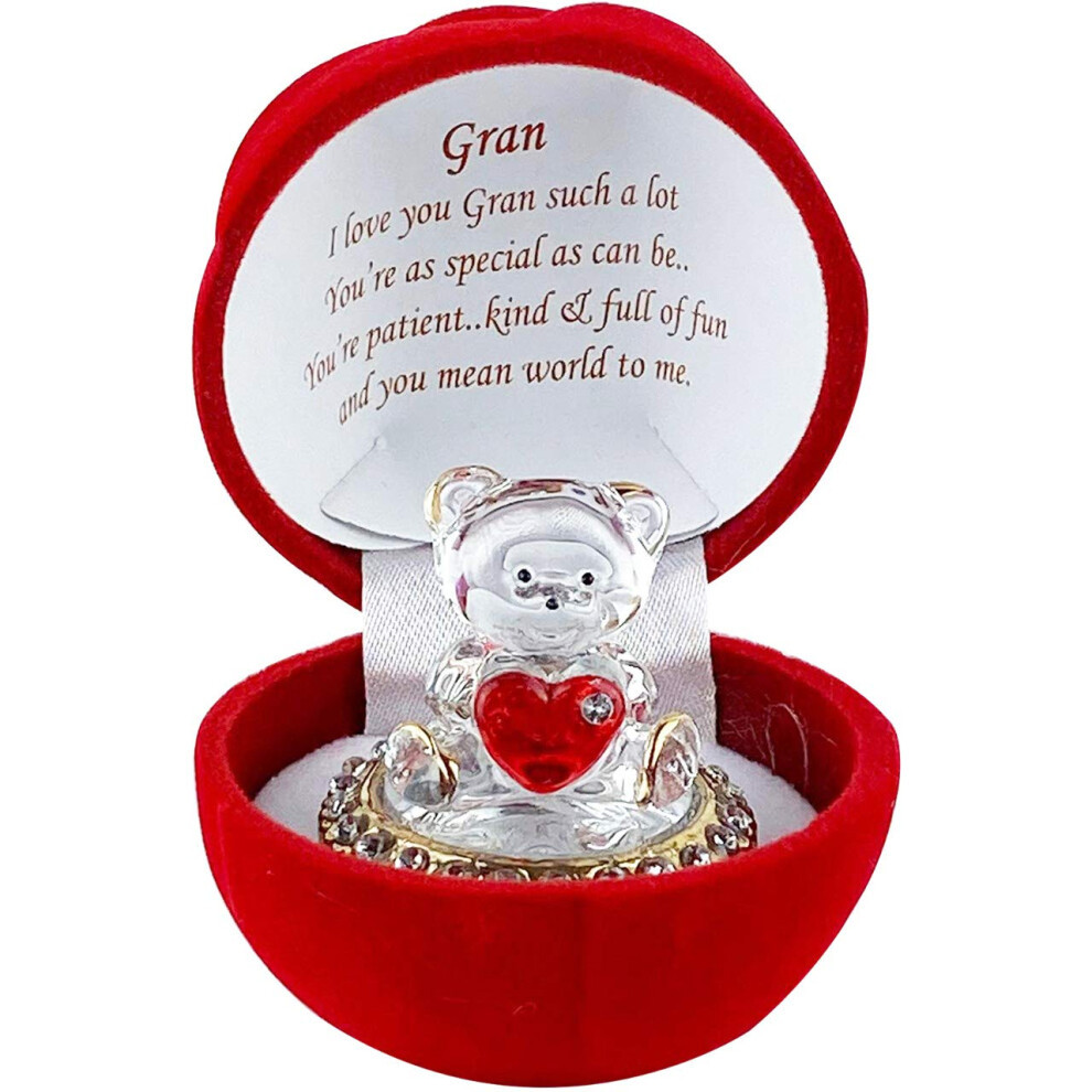 Saffri Rose Teddy Bear Gran Gift Grandma Granny Christmas Xmas Mothers Day Birthday Anniversary Present Red