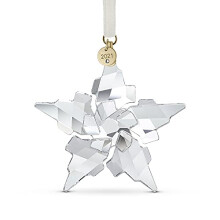 Swarovski Jaareditie 2021 Ornament, Helder Swarovski Kristallen met Champagne Gouden Metaal