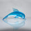 WIDDOP and Co. Widdop Objets dArt Miniature Glass Ornament Boxed - Blue Dolphin 1