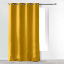 Douceur d'Int?rieur Absolu Microfibre Curtain with Eyelets, Plain, Polyester, polyester, mustard yellow, 280 x 140 cm