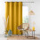 Douceur d'Int?rieur Absolu Microfibre Curtain with Eyelets, Plain, Polyester, polyester, mustard yellow, 280 x 140 cm 4