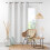douceur dint?rieur Absolu ABSOLU Polyester Plain Microfiber Eyelet Curtain 140 x 260 cm, White, 4