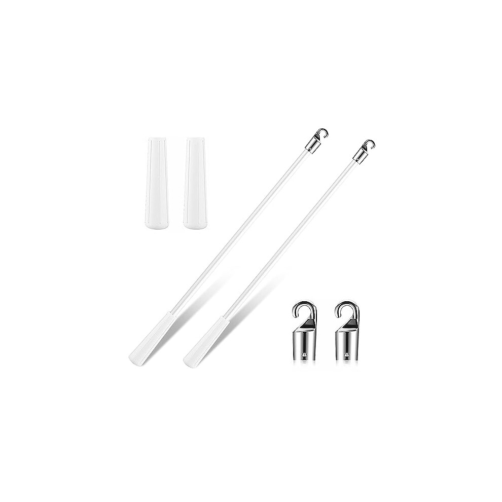 Esteopt 12In Blind Wand For Window Blinds,Blind Wand Replacement,Blind Wand Hook,Window Blind Wand Hook,Vertical Blind Wand,Clear Blind Rod With Hook And