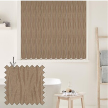 Vertical Blinds - Made to Measure - 89mm - Complete Blind - Oasis Fabric- BROWN (Up To 300cm(3000mm), Up To 300cm(3000mm))
