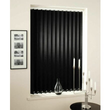 Made to Measure Black Blackout Rita Vertical Blinds 89mm (3.5") -Complete Blind (Up To 61cm, Up To 121cm)
