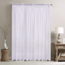 Megachest PURE voile Extra WIDE Sheer Plain Voile Curtain Window Panel 7 Drops EXTRA LONG 1 PANEL (voile-snow white, 295X183CM DROP ONE PANEL)