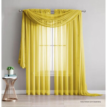 John Aird Voile Window Scarf Pelmet 150cm x 300cm (Yellow)
